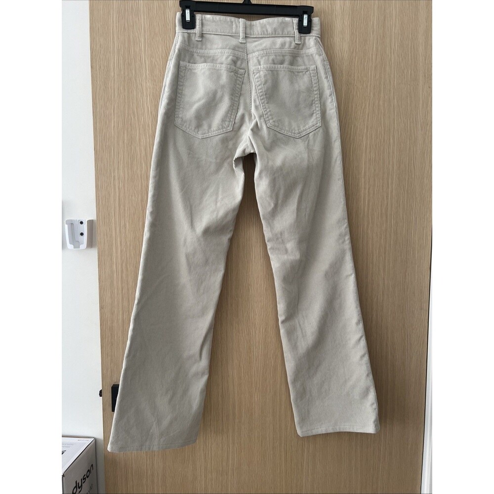 THE ROW Beige Corduroy Wide Leg Pants Size 25x30 High Waisted Excellent Altered - Picture 5 of 16